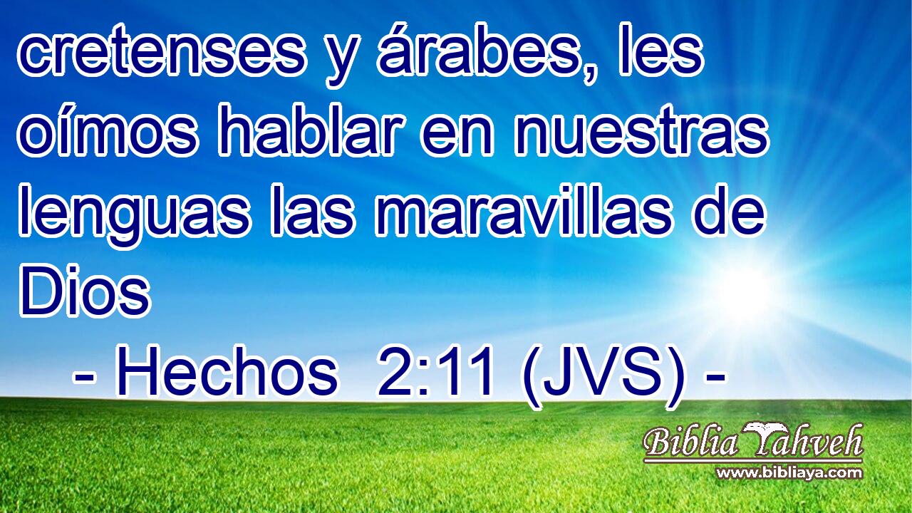 cretenses y árabes, les oímos hablar en nuestras lenguas las maravillas de Dios