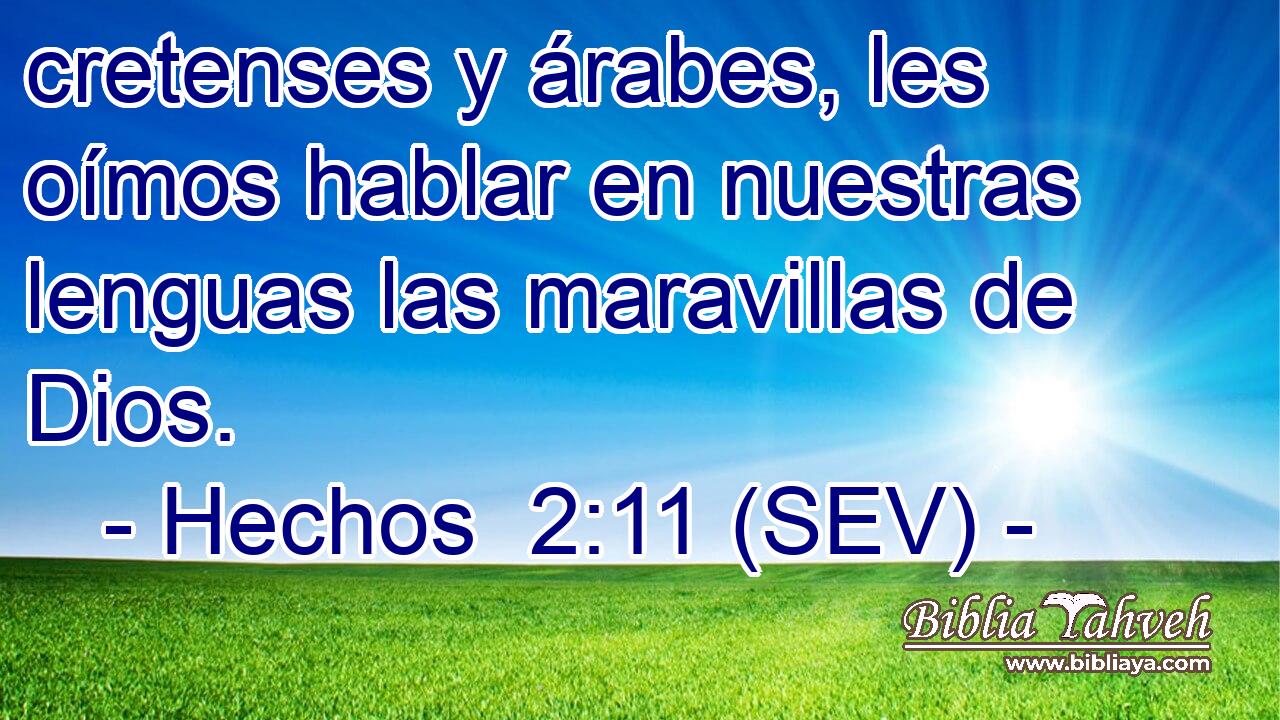 cretenses y árabes, les oímos hablar en nuestras lenguas las maravillas de Dios.