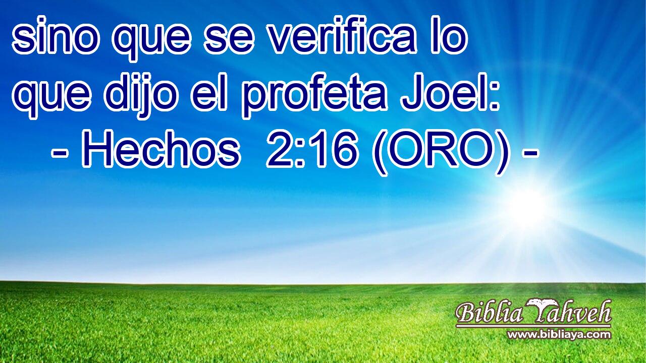  sino que se verifica lo que dijo el profeta Joel: 