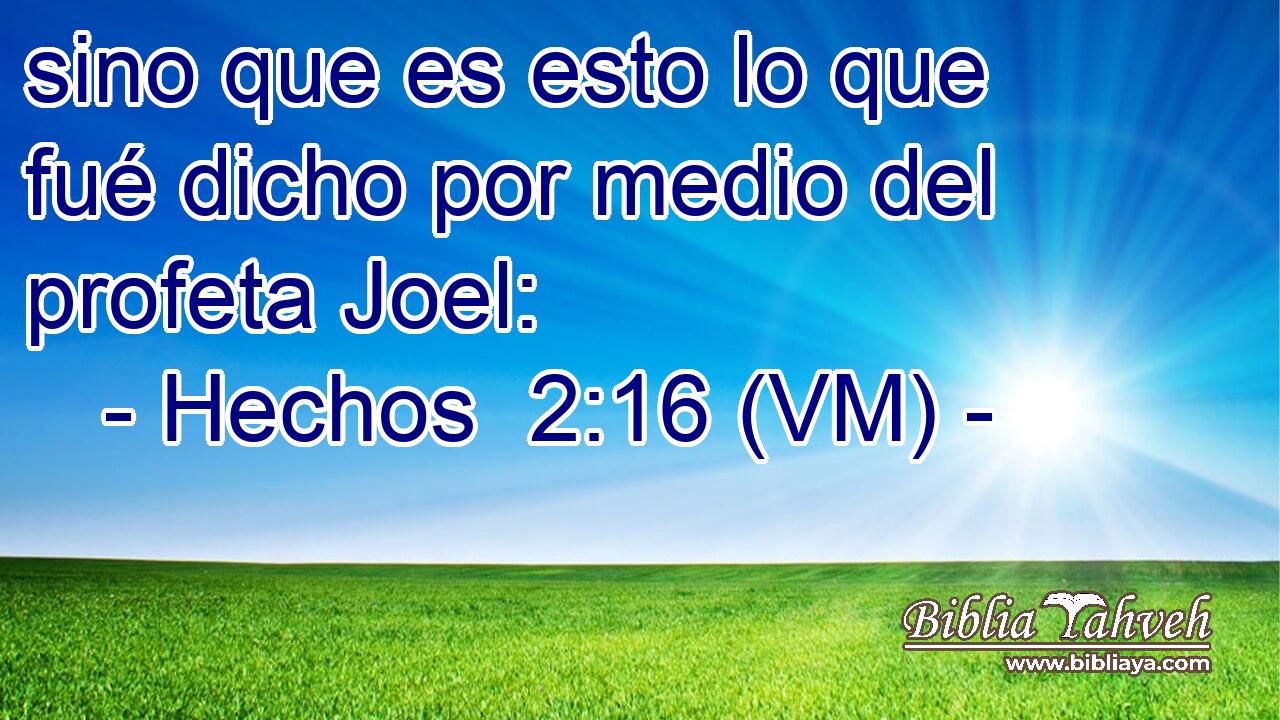  sino que es esto lo que fué dicho por medio del profeta Joel: 