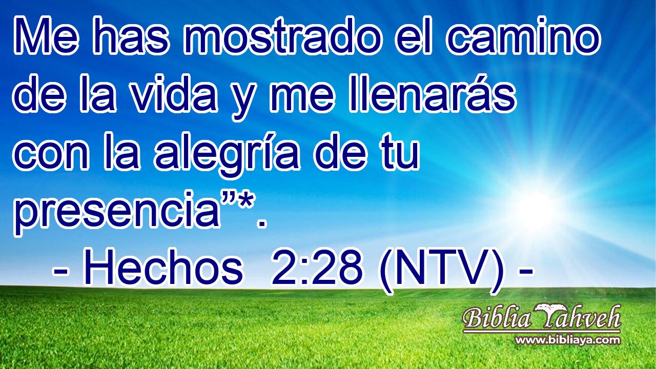 Me has mostrado el camino de la vida y me llenarás con la alegría de tu presencia”*.