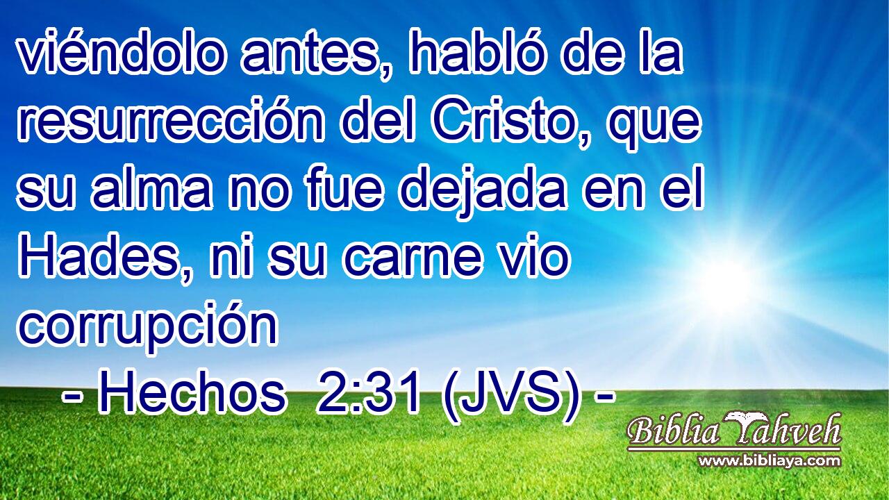 viéndolo antes, habló de la resurrección del Cristo, que su alma no fue dejada en el Hades, ni su carne vio corrupción