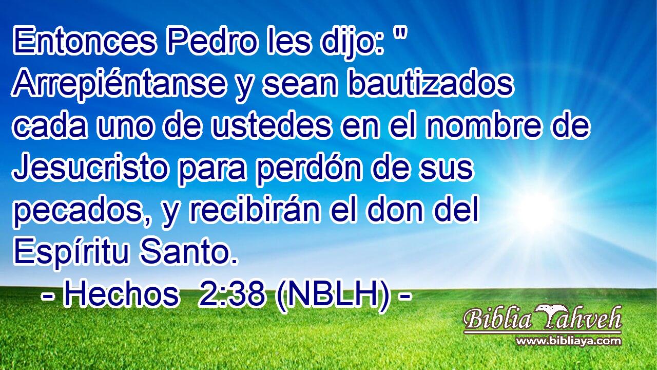  Entonces Pedro les dijo: 