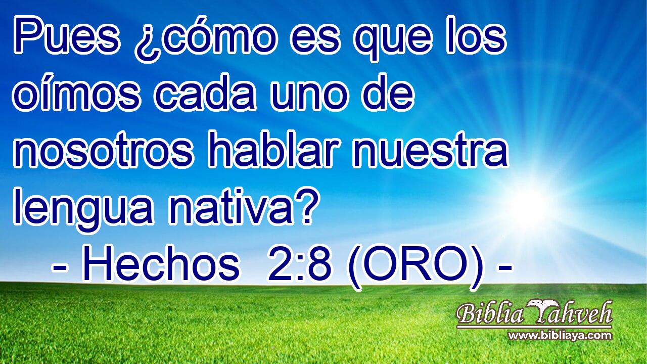  Pues ¿cómo es que los oímos cada uno de nosotros hablar nuestra lengua nativa? 