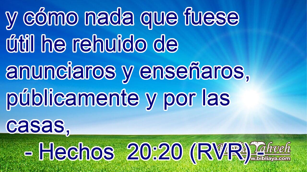y cómo nada que fuese útil he rehuido de anunciaros y enseñaros, públicamente y por las casas,