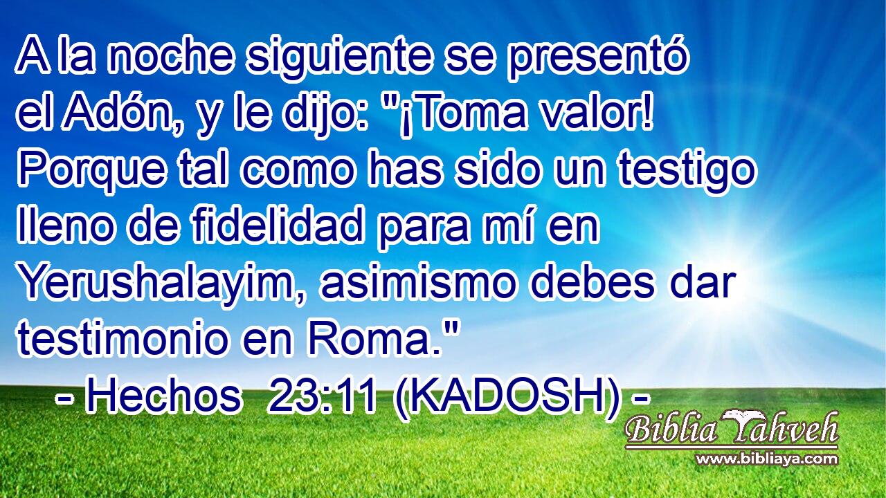  A la noche siguiente se presentó el Adón, y le dijo: 