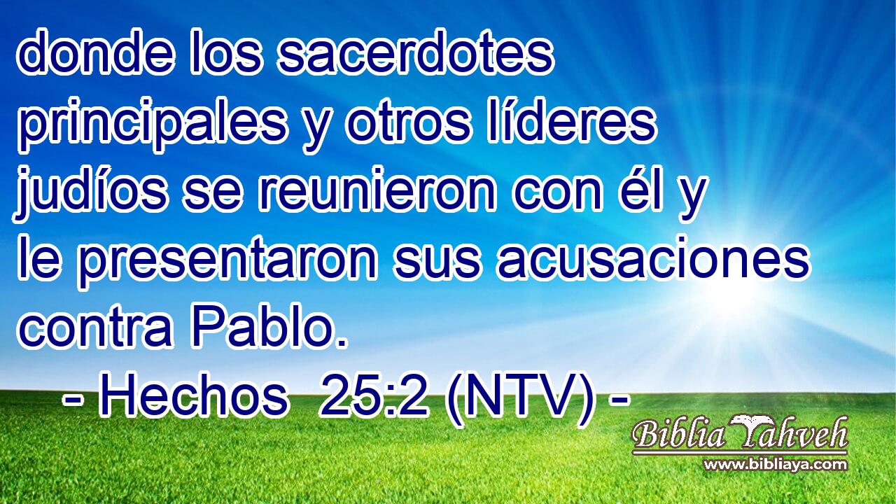 donde los sacerdotes principales y otros líderes judíos se reunieron con él y le presentaron sus acusaciones contra Pablo.
