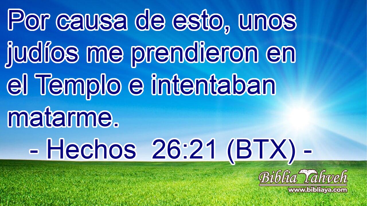 Por causa de esto, unos judíos me prendieron en el Templo e intentaban matarme.