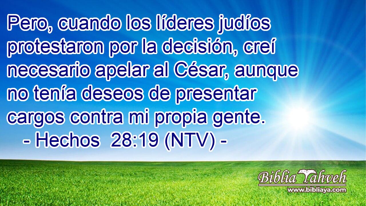 Pero, cuando los líderes judíos protestaron por la decisión, creí necesario apelar al César, aunque no tenía deseos de presentar cargos contra mi propia gente.