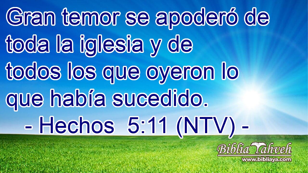 Gran temor se apoderó de toda la iglesia y de todos los que oyeron lo que había sucedido.