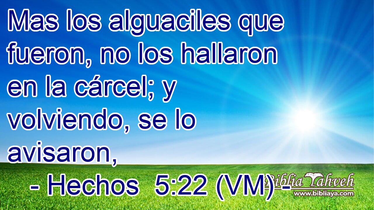  Mas los alguaciles que fueron, no los hallaron en la cárcel; y volviendo, se lo avisaron, 
