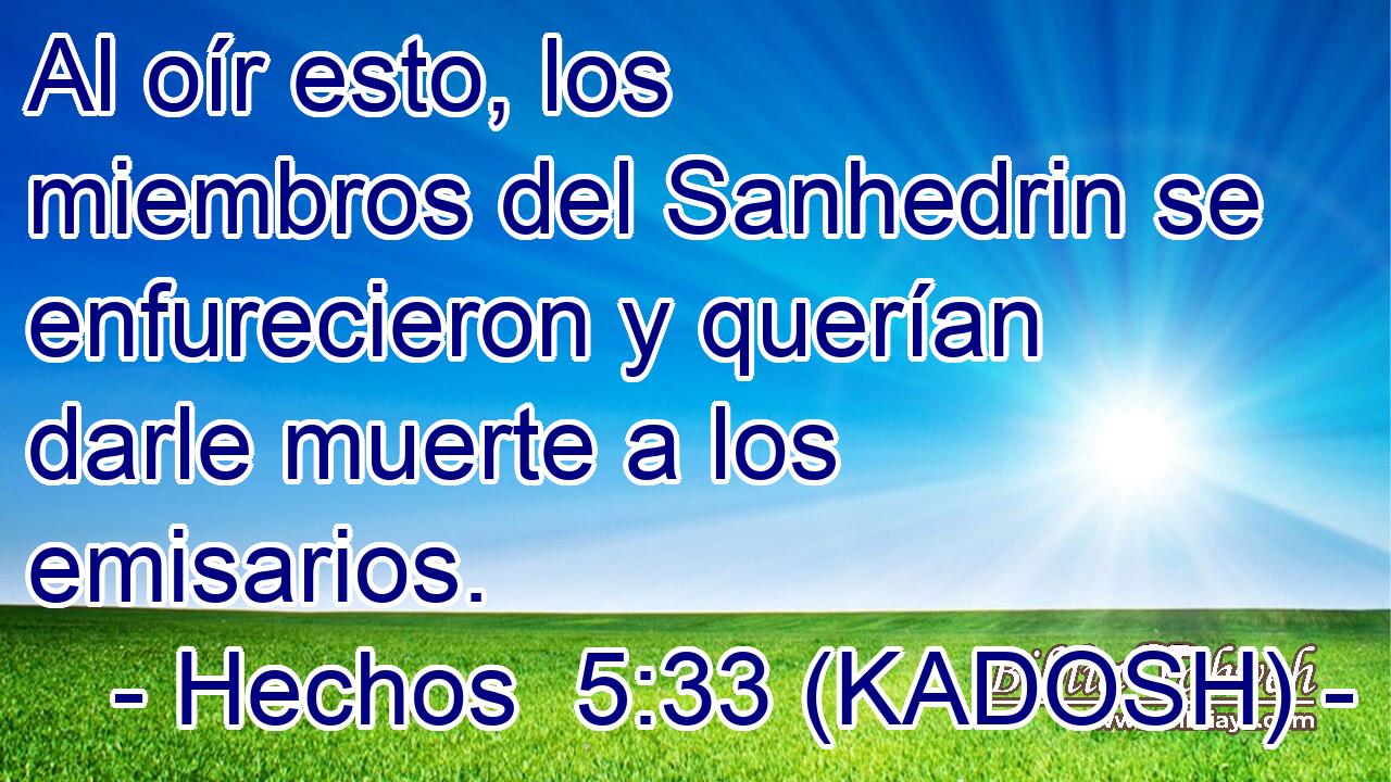  Al oír esto, los miembros del Sanhedrin se enfurecieron y querían darle muerte a los emisarios. 