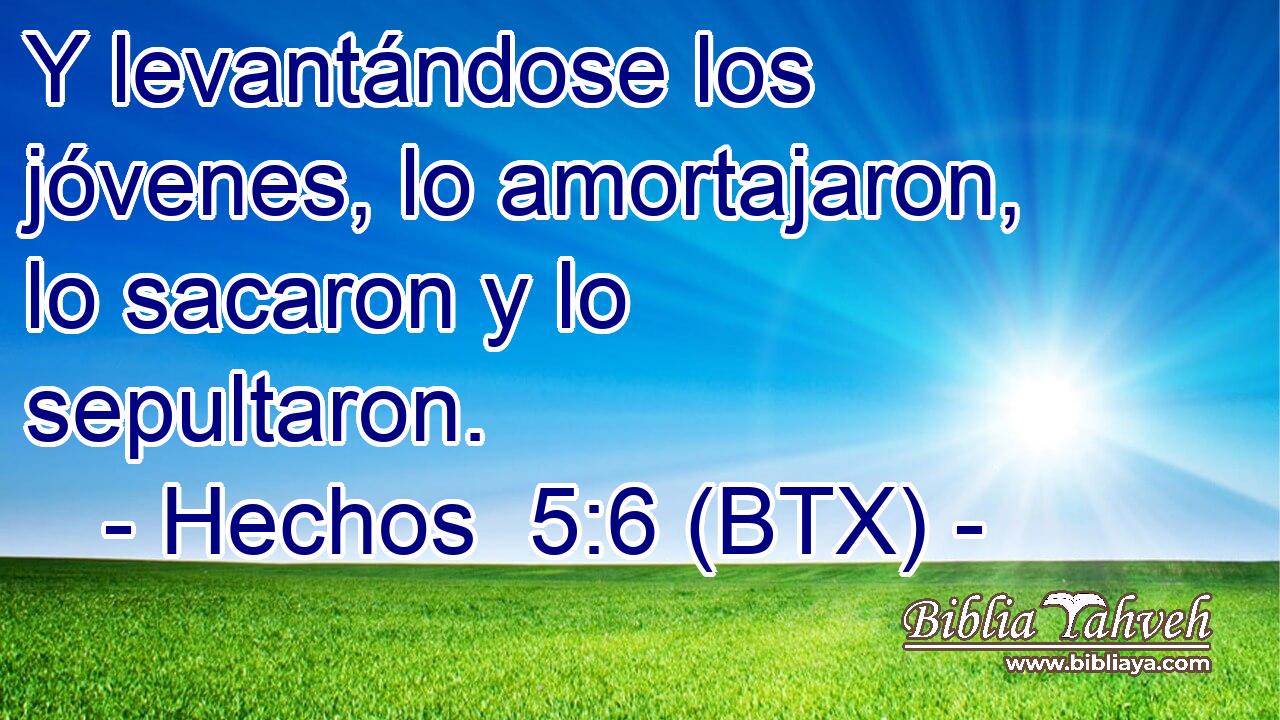 Y levantándose los jóvenes, lo amortajaron, lo sacaron y lo sepultaron.
