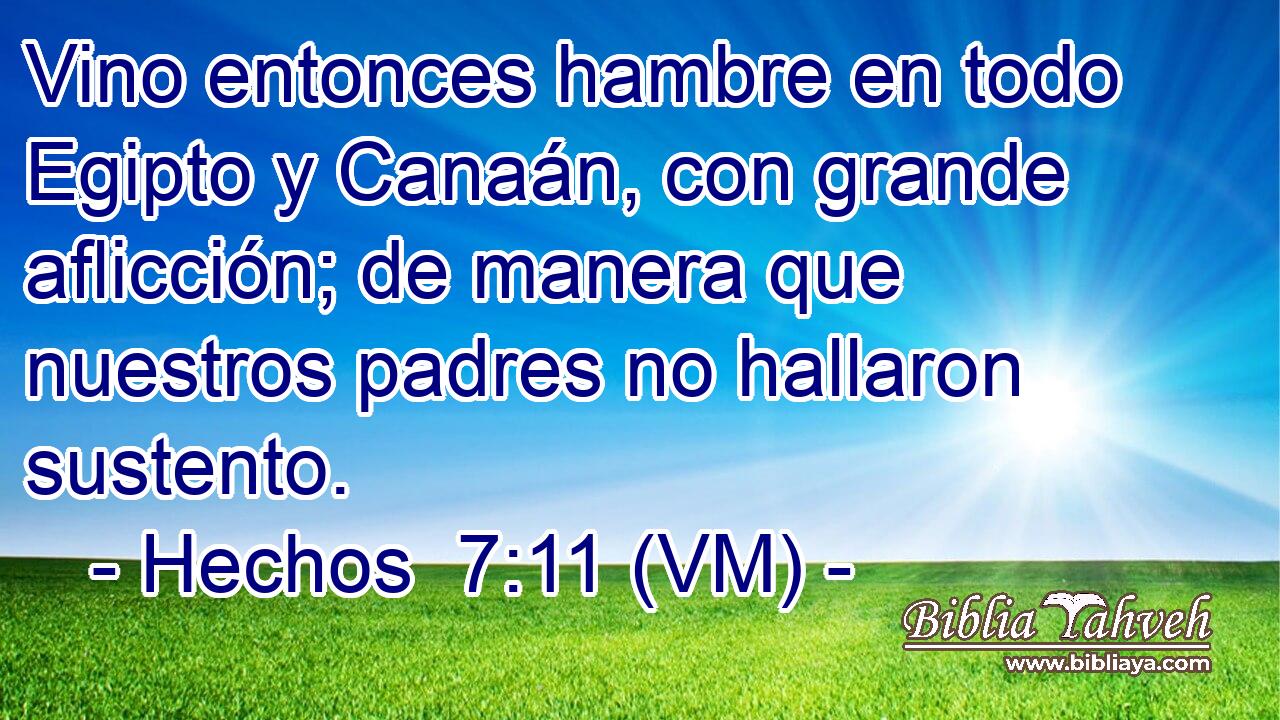  Vino entonces hambre en todo Egipto y Canaán, con grande aflicción; de manera que nuestros padres no hallaron sustento. 