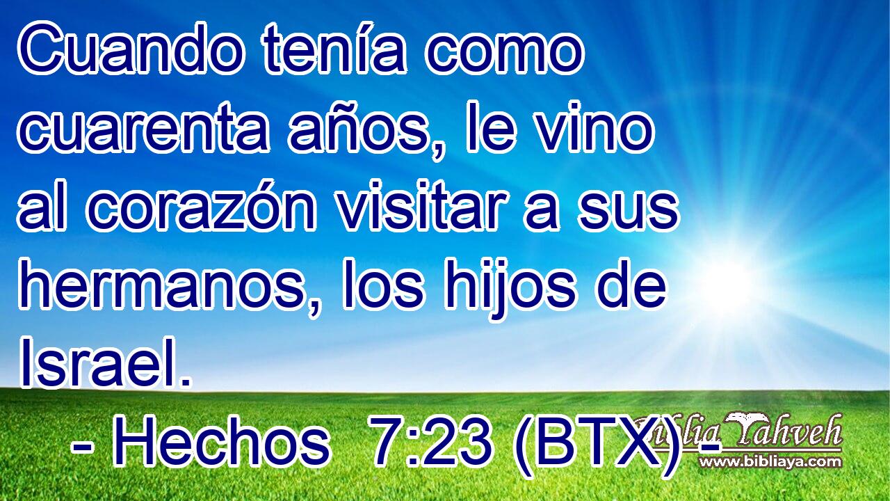 Cuando tenía como cuarenta años, le vino al corazón visitar a sus hermanos, los hijos de Israel.
