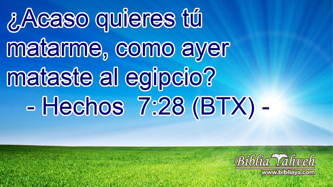 ¿Acaso quieres tú matarme, como ayer mataste al egipcio?