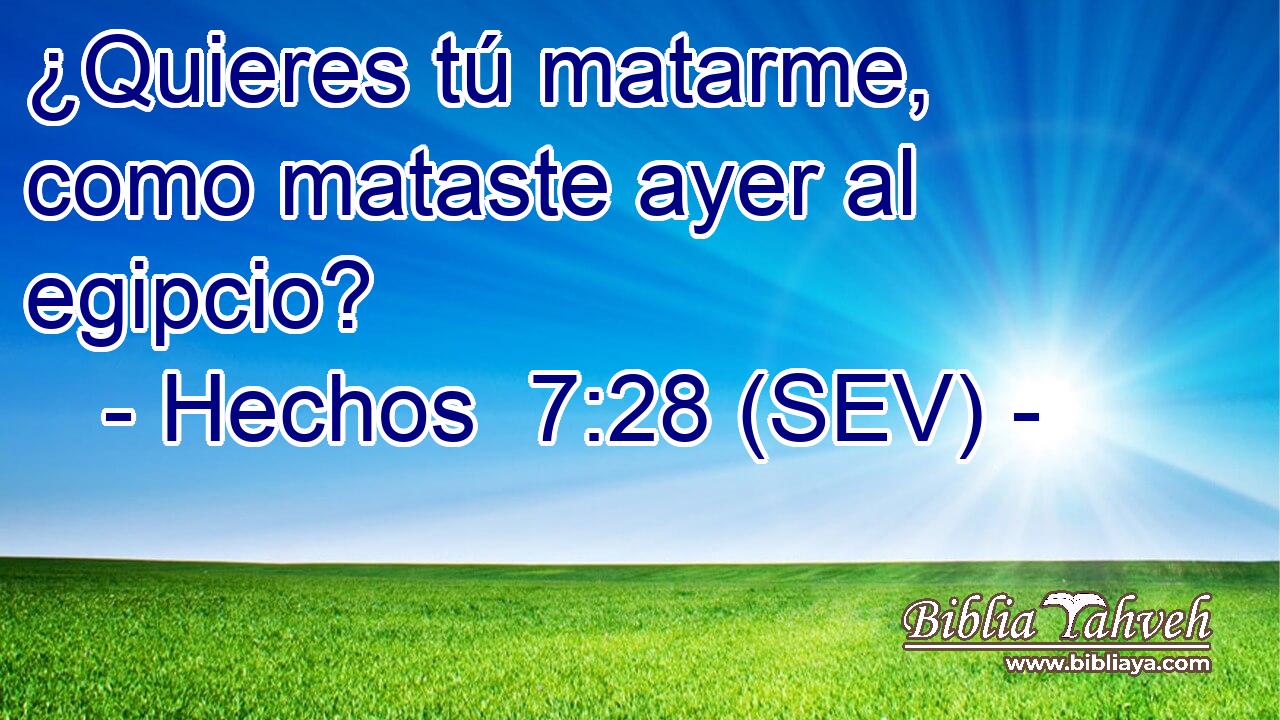¿Quieres tú matarme, como mataste ayer al egipcio?