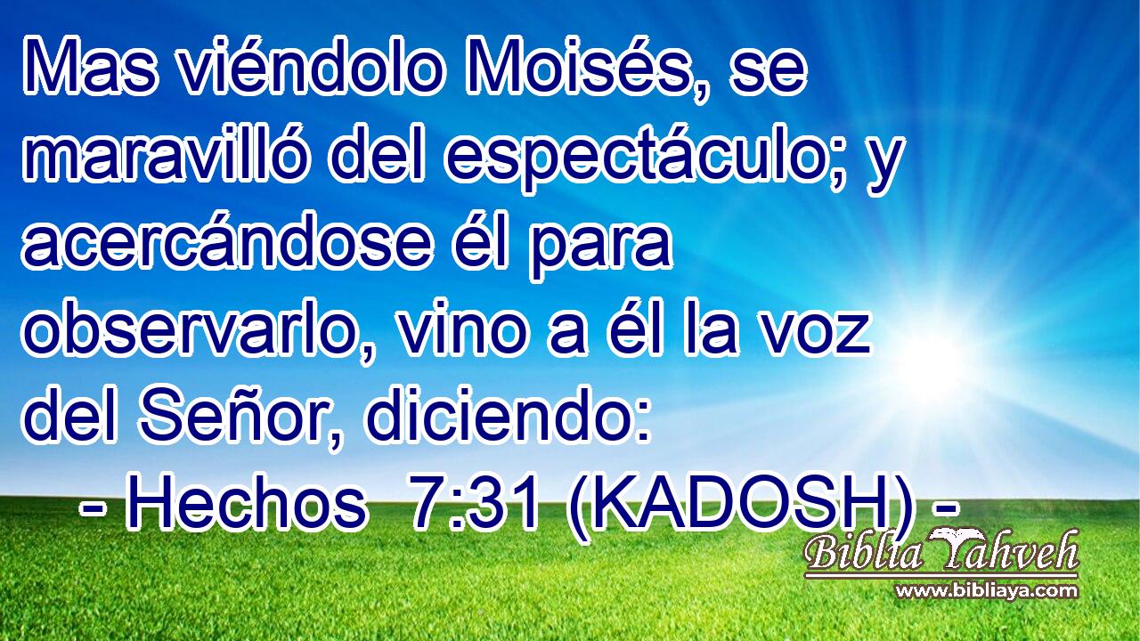  Mas viéndolo Moisés, se maravilló del espectáculo; y acercándose él para observarlo, vino a él la voz del Señor, diciendo: 