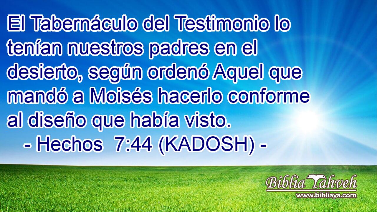  El Tabernáculo del Testimonio lo tenían nuestros padres en el desierto, según ordenó Aquel que mandó a Moisés hacerlo conforme al diseño que había visto. 