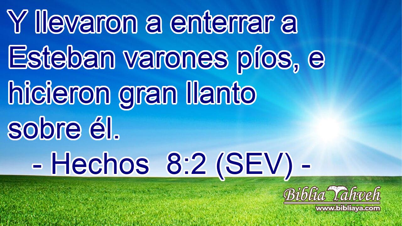 Y llevaron a enterrar a Esteban varones píos, e hicieron gran llanto sobre él.