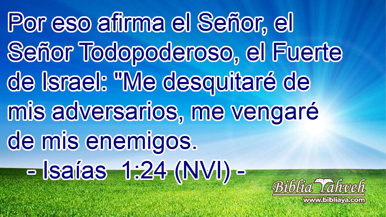  Por eso afirma el Señor, el Señor Todopoderoso, el Fuerte de Israel: 