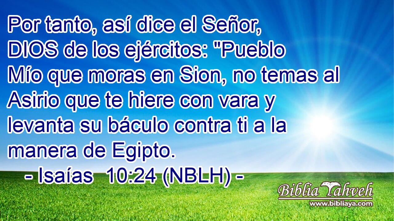  Por tanto, así dice el Señor, DIOS de los ejércitos: 