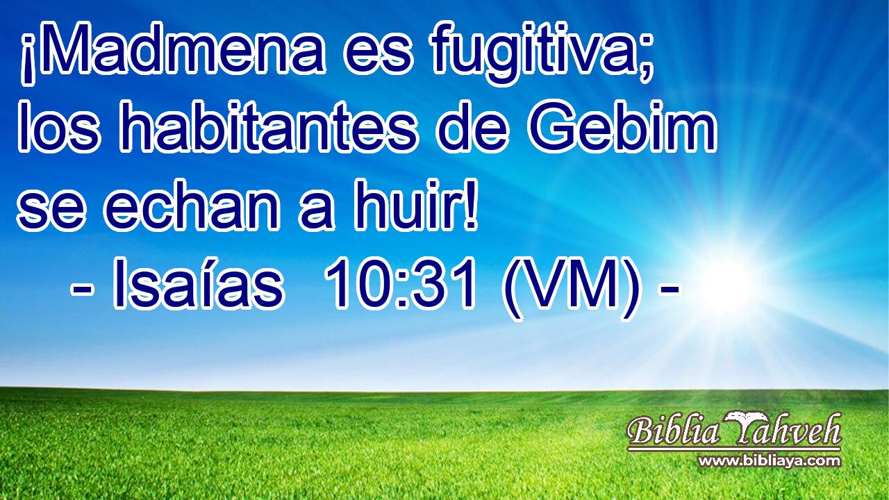  ¡Madmena es fugitiva; los habitantes de Gebim se echan a huir! 
