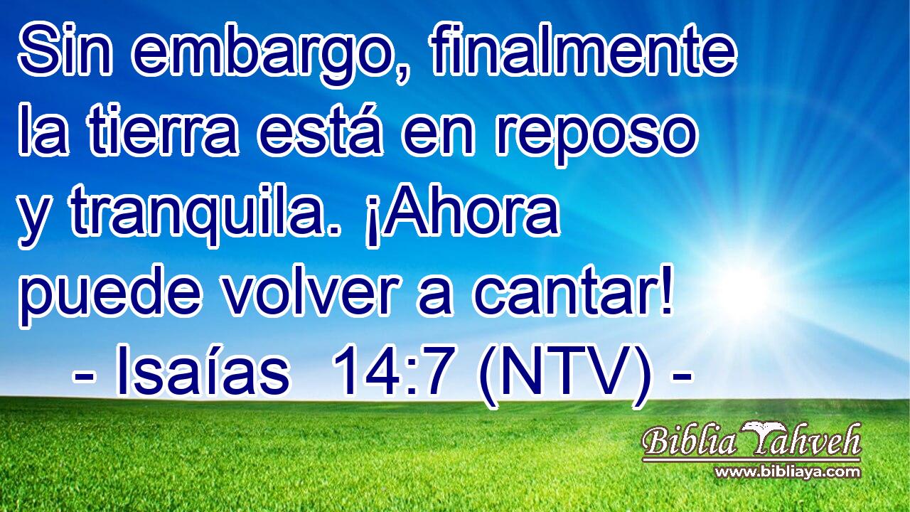 Sin embargo, finalmente la tierra está en reposo y tranquila. ¡Ahora puede volver a cantar!