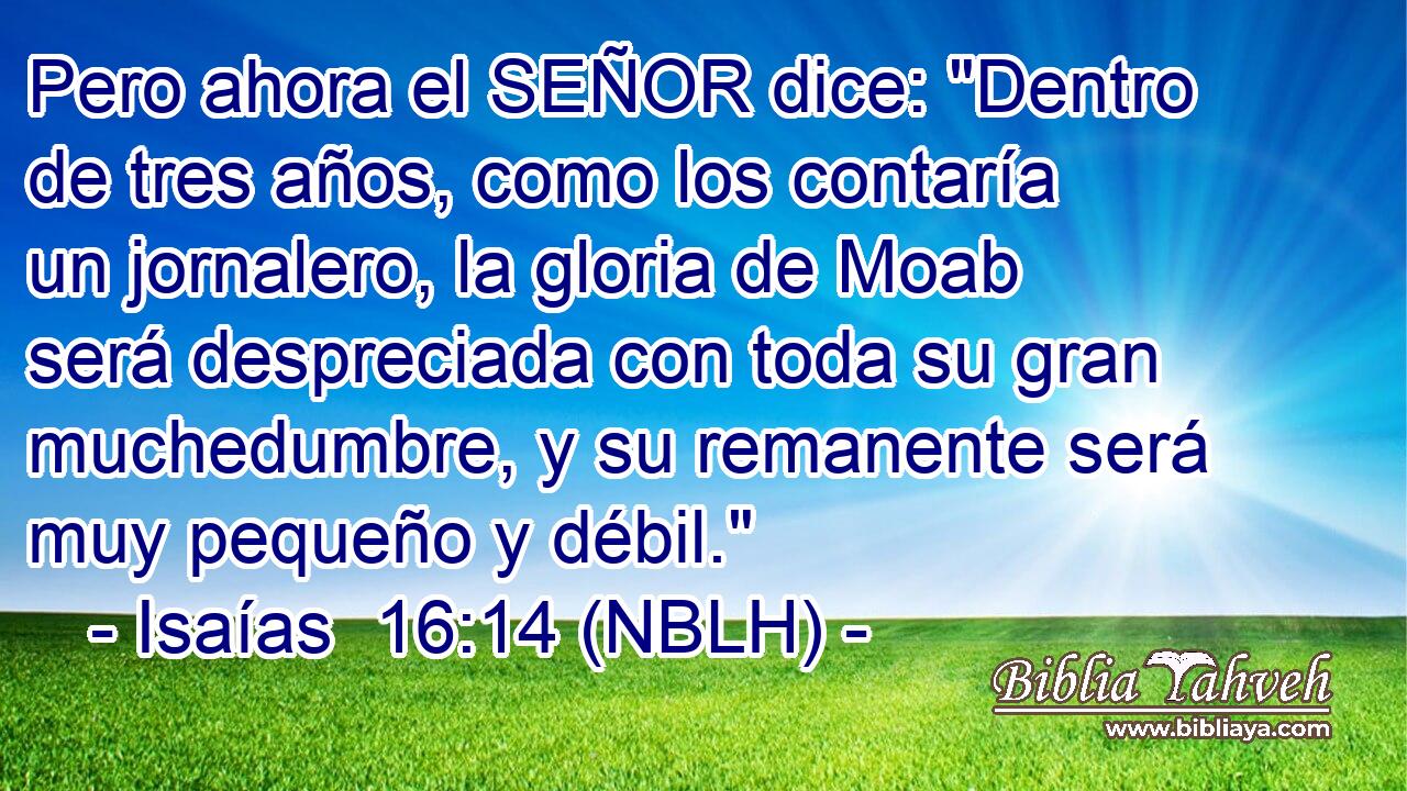  Pero ahora el SEÑOR dice: 