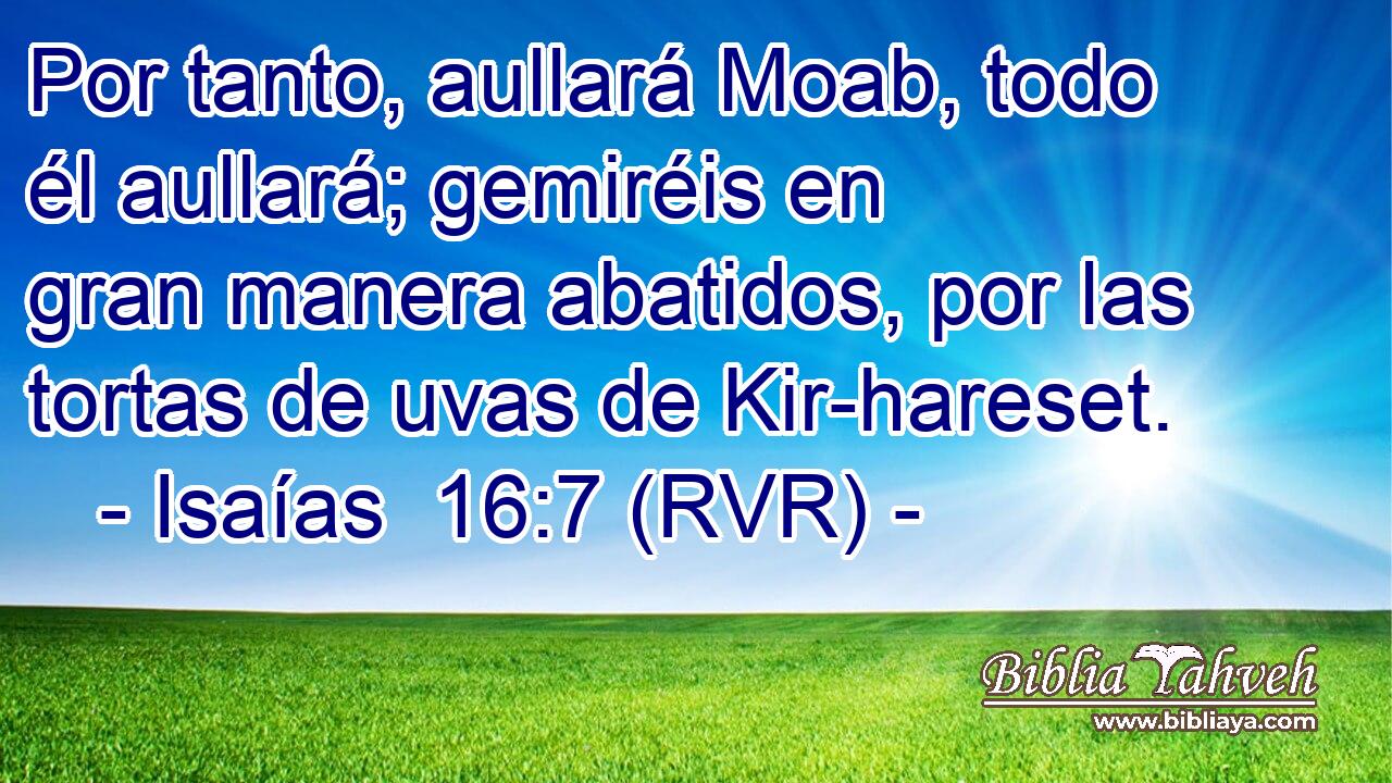 Por tanto, aullará Moab, todo él aullará; gemiréis en gran manera abatidos, por las tortas de uvas de Kir-hareset.