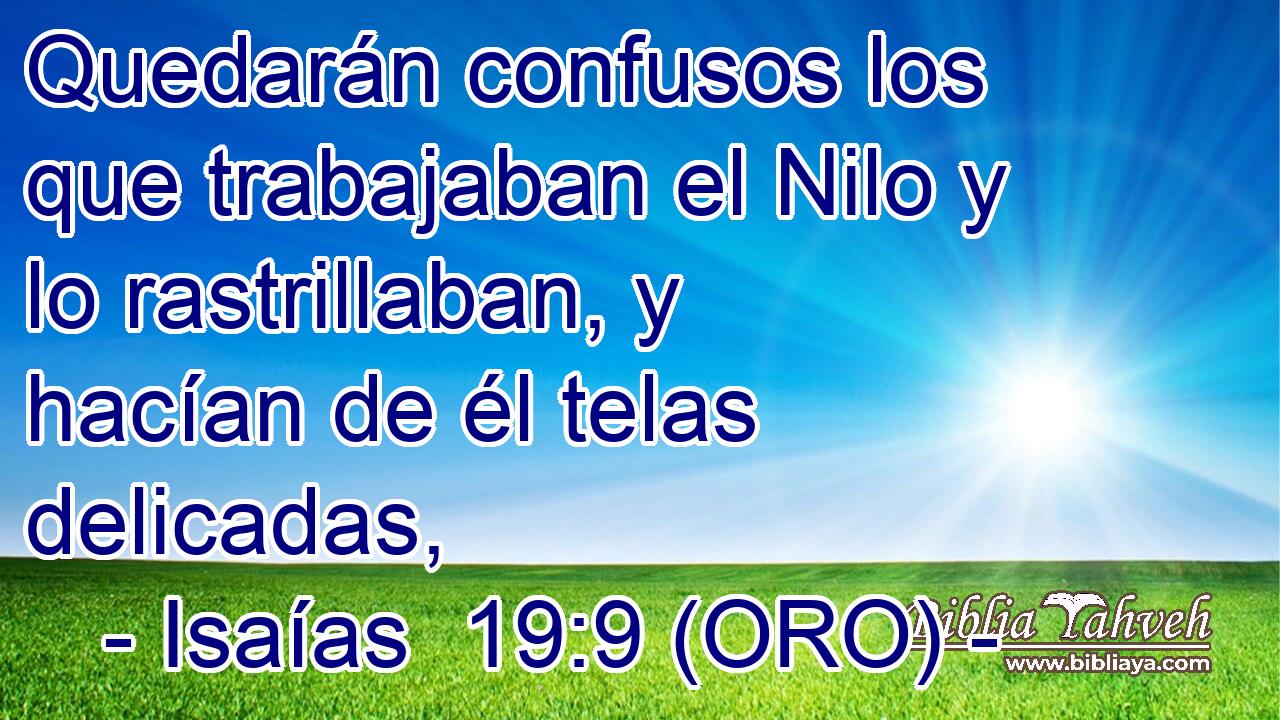  Quedarán confusos los que trabajaban el Nilo y lo rastrillaban, y hacían de él telas delicadas, 