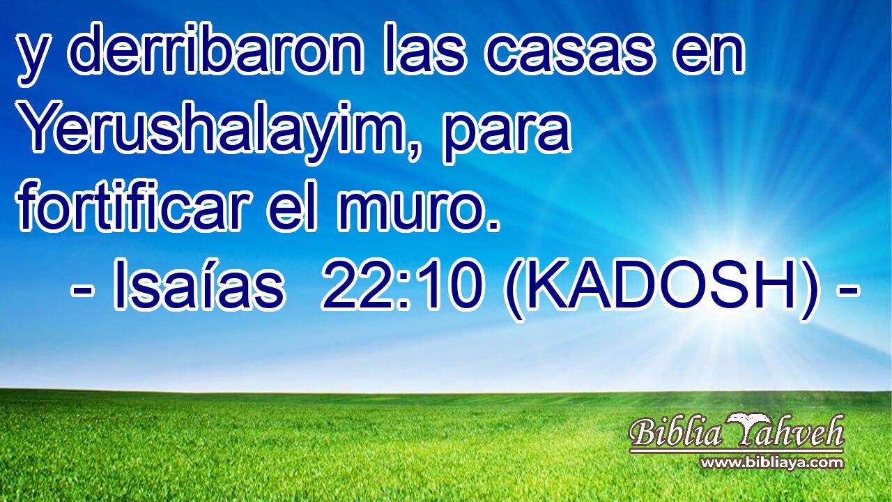  y derribaron las casas en Yerushalayim, para fortificar el muro. 