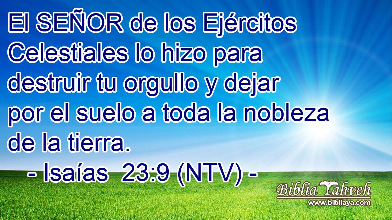El SEÑOR de los Ejércitos Celestiales lo hizo para destruir tu orgullo y dejar por el suelo a toda la nobleza de la tierra.