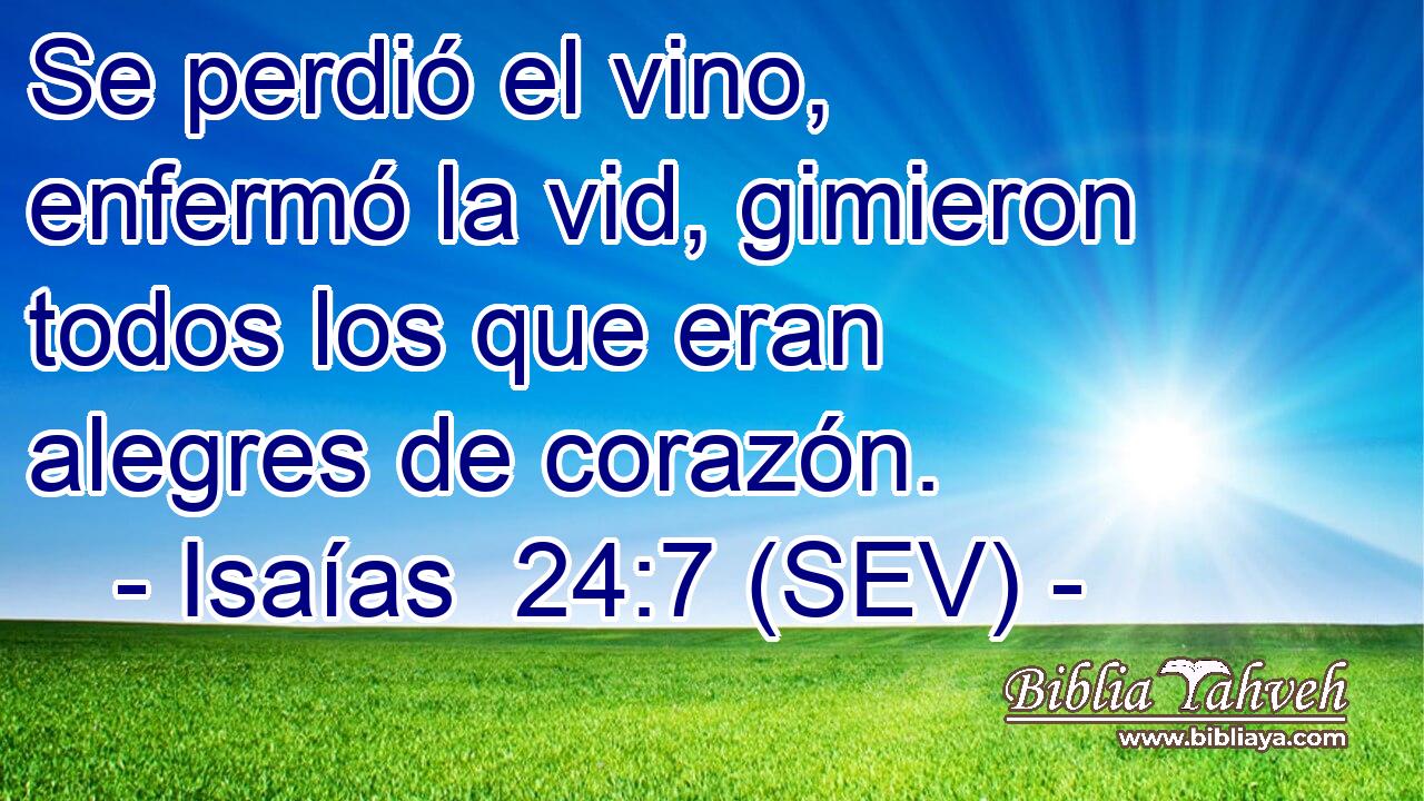 Se perdió el vino, enfermó la vid, gimieron todos los que eran alegres de corazón.
