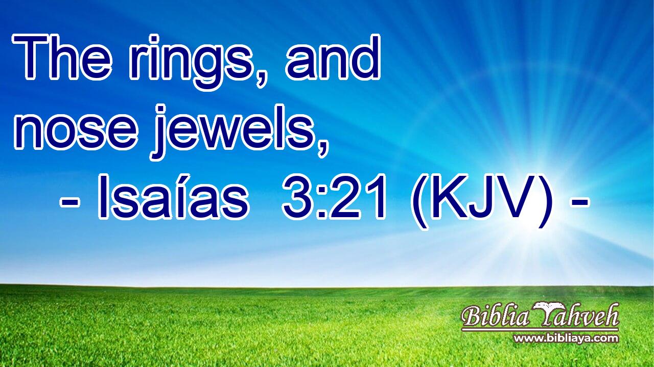 The rings, and nose jewels,
