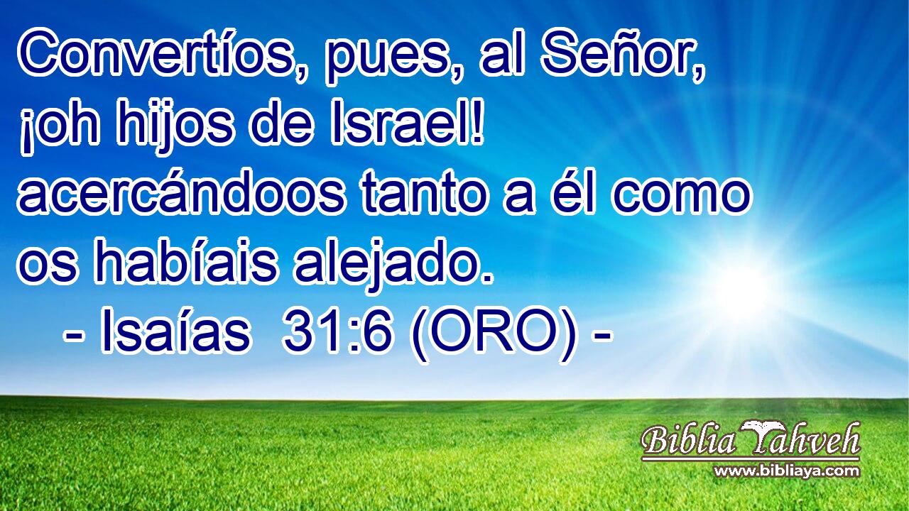  Convertíos, pues, al Señor, ¡oh hijos de Israel! acercándoos tanto a él como os habíais alejado. 