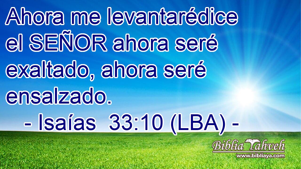 Ahora me levantarédice el SEÑOR ahora seré exaltado, ahora seré ensalzado.