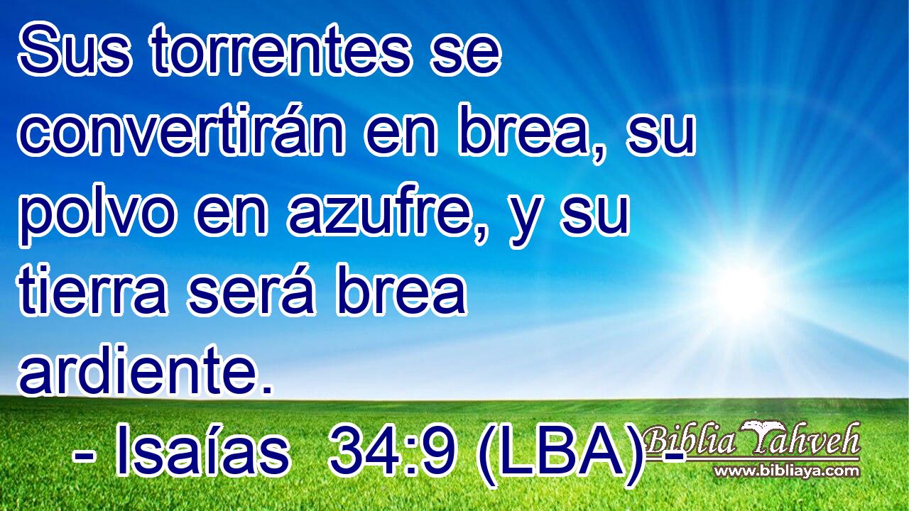 Sus torrentes se convertirán en brea, su polvo en azufre, y su tierra será brea ardiente.