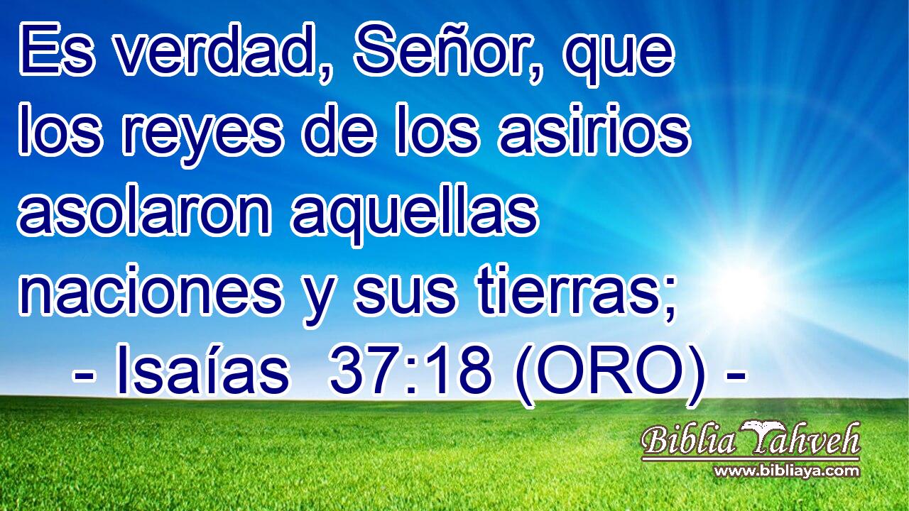  Es verdad, Señor, que los reyes de los asirios asolaron aquellas naciones y sus tierras; 