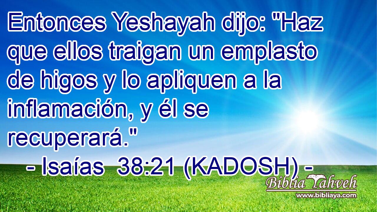  Entonces Yeshayah dijo: 