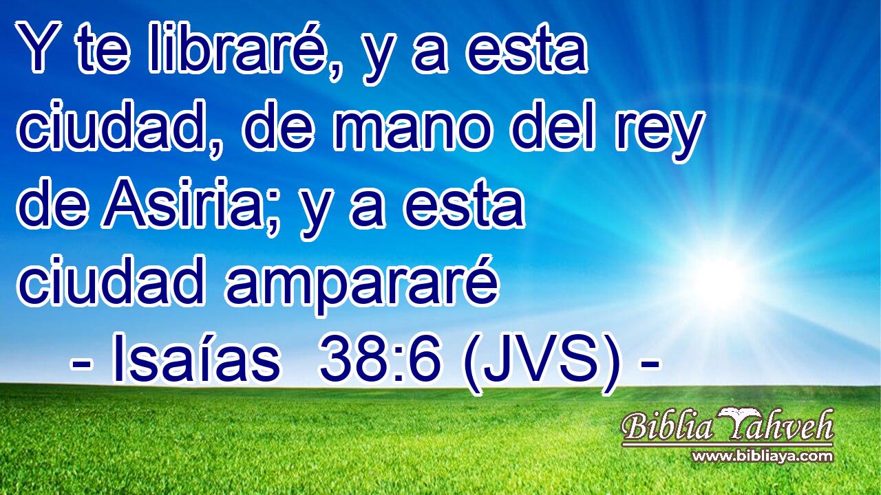 Y te libraré, y a esta ciudad, de mano del rey de Asiria; y a esta ciudad ampararé