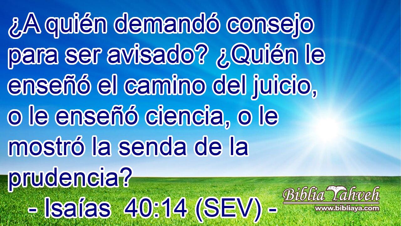 ¿A quién demandó consejo para ser avisado? ¿Quién le enseñó el camino del juicio, o le enseñó ciencia, o le mostró la senda de la prudencia?