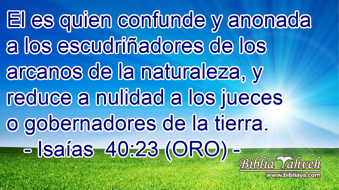 El es quien confunde y anonada a los escudriñadores de los arcanos de la naturaleza, y reduce a nulidad a los jueces o gobernadores de la tierra. 