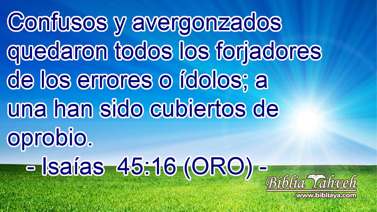  Confusos y avergonzados quedaron todos los forjadores de los errores o ídolos; a una han sido cubiertos de oprobio. 