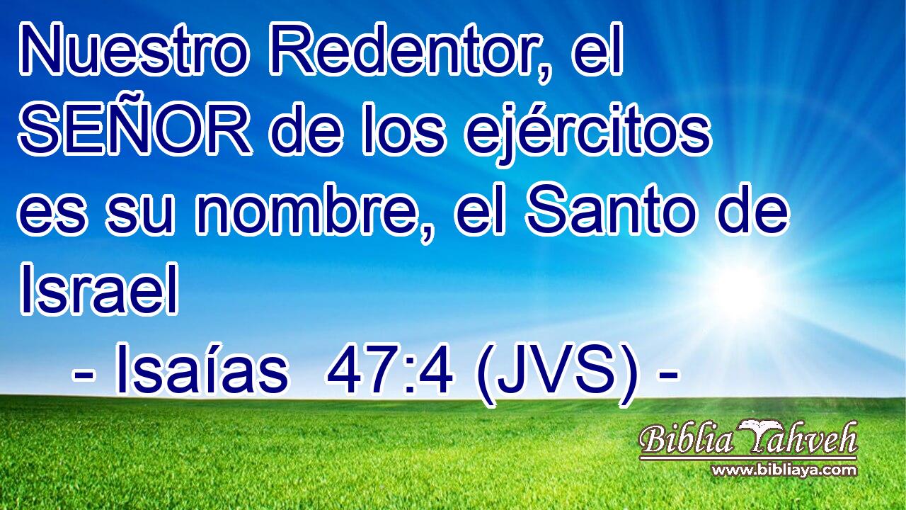 Nuestro Redentor, el SEÑOR de los ejércitos es su nombre, el Santo de Israel