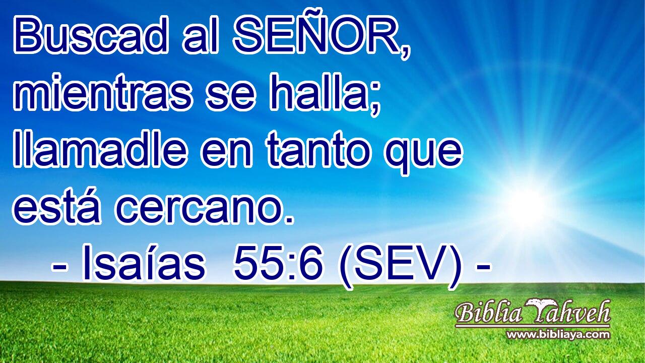 Buscad al SEÑOR, mientras se halla; llamadle en tanto que está cercano.