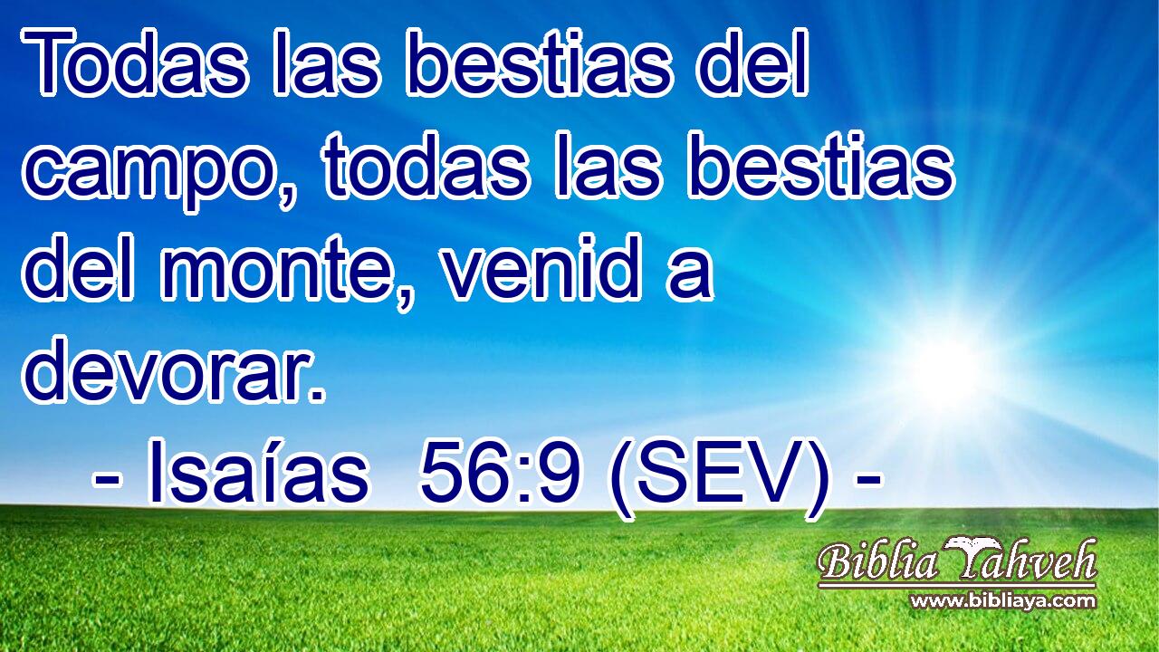 Todas las bestias del campo, todas las bestias del monte, venid a devorar.