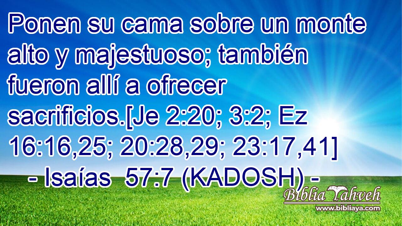 Ponen su cama sobre un monte alto y majestuoso; también fueron allí a ofrecer sacrificios.[Je 2:20; 3:2; Ez 16:16,25; 20:28,29; 23:17,41] 