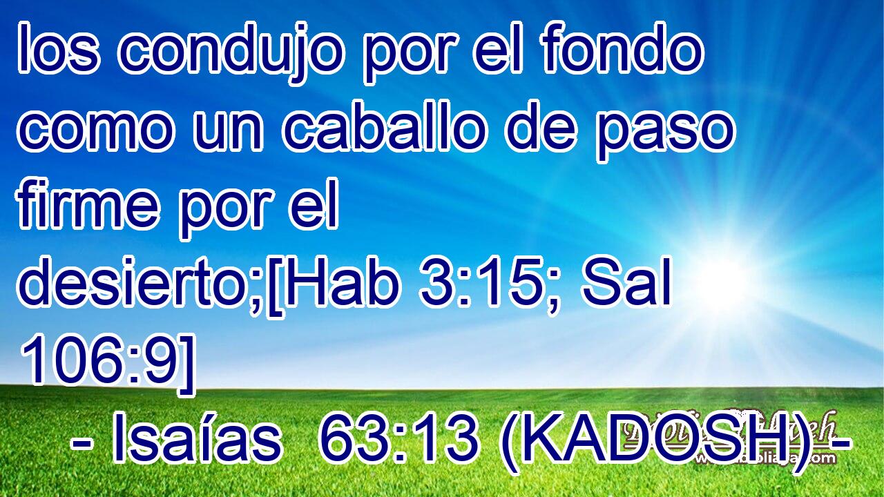  los condujo por el fondo como un caballo de paso firme por el desierto;[Hab 3:15; Sal 106:9] 