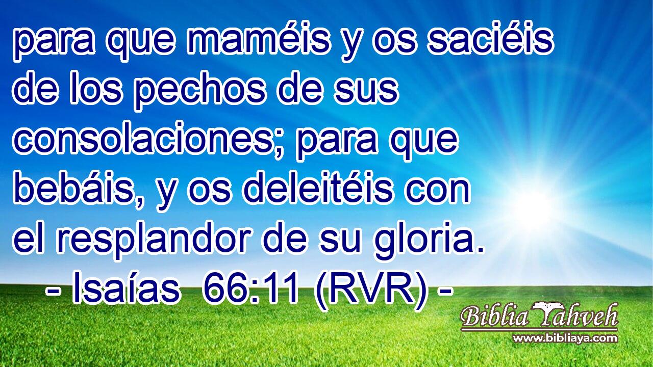 para que maméis y os saciéis de los pechos de sus consolaciones; para que bebáis, y os deleitéis con el resplandor de su gloria.